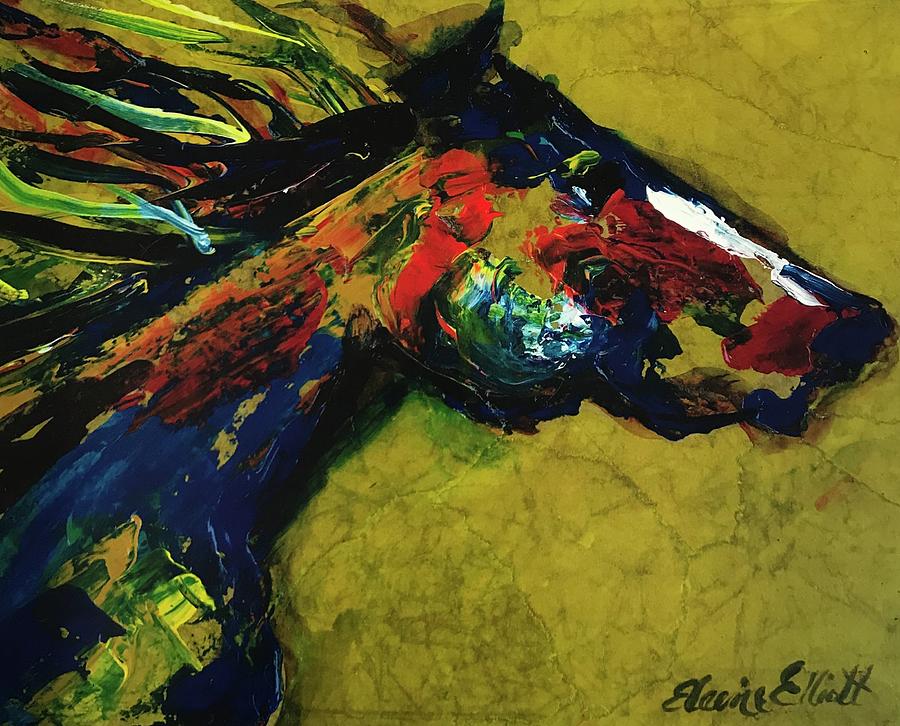 Running Horse Painting by Elaine Elliott