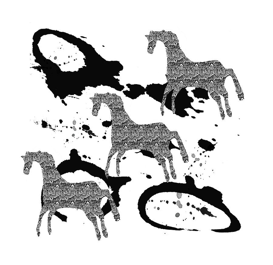 Running Horses Digital Art by Kandy Hurley