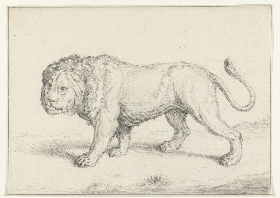 Running Lion Left Jean Bernard 1775 1833 Painting