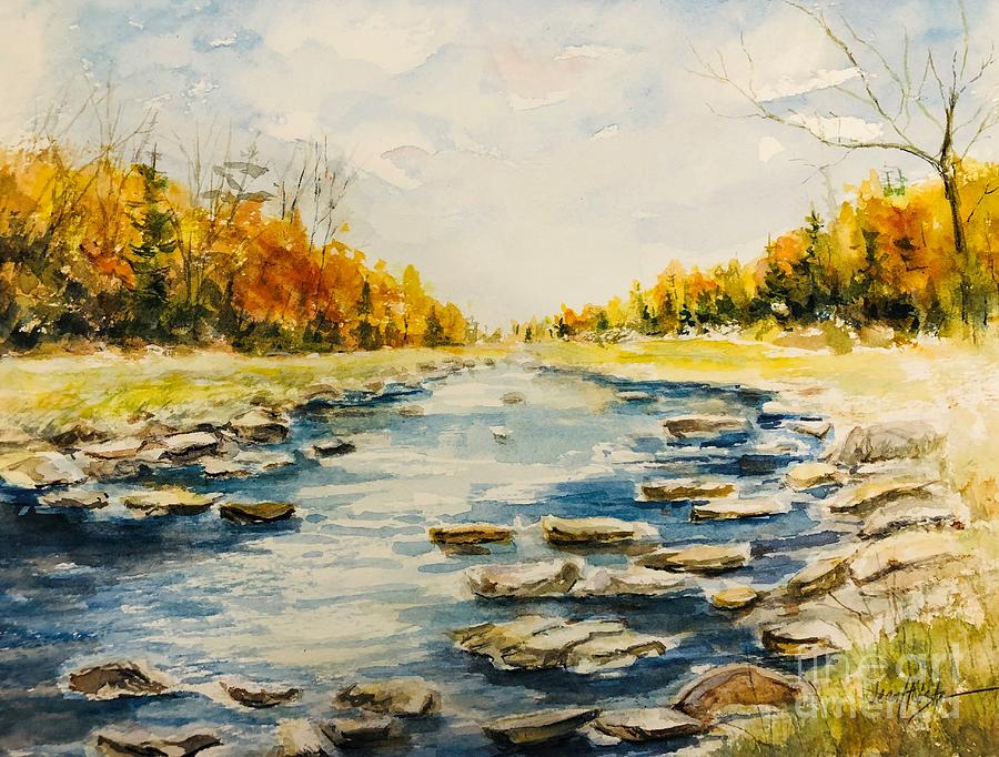 Running River Painting by Jean Costa - Fine Art America