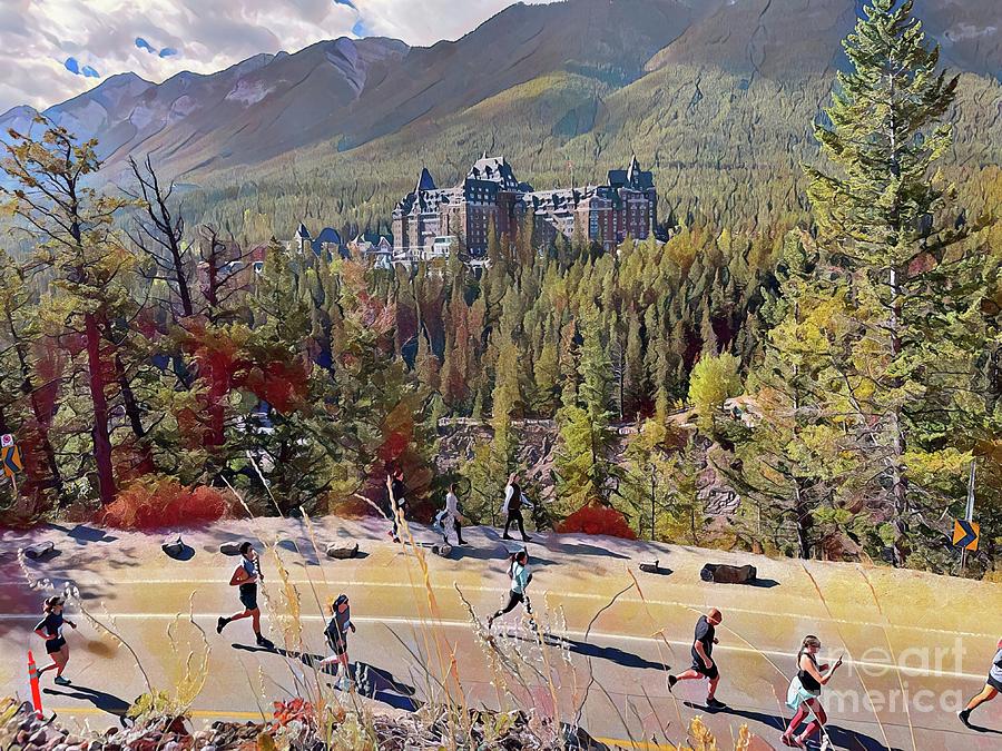 Running The Rockies Mixed Media by Marie Conboy