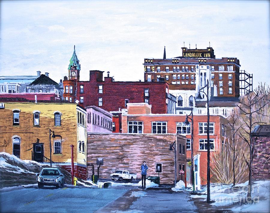 Marquette Mi Painting - Running to Founders Landing by Tim Lindquist