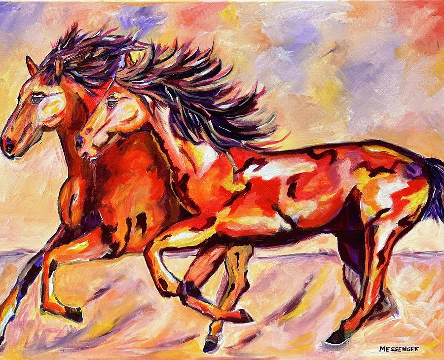 Running Wild Painting by Denise Messenger - Fine Art America