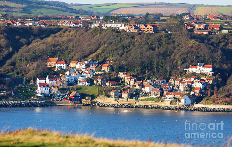 Runswick Village from Kettleness in the North York Moors National Park Photograph by Louise Heusinkveld