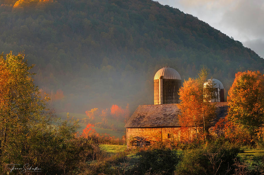 Rupert Vermont Barn - Mettowee Valley Sunrise Photograph by Photos by Thom