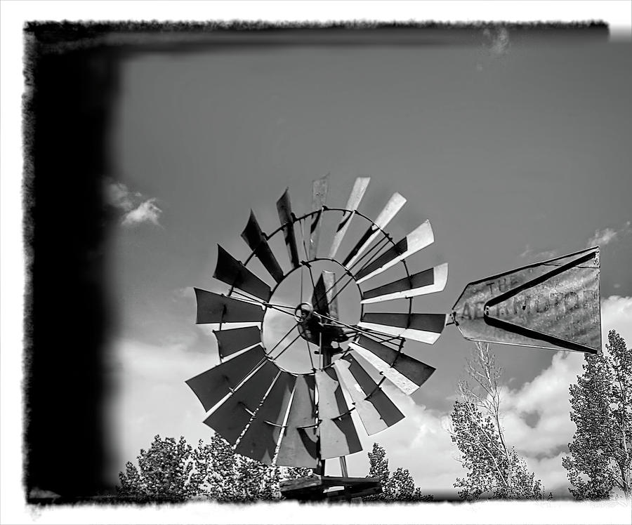Rural America Windmill Vintage  Photograph by Cathy Anderson