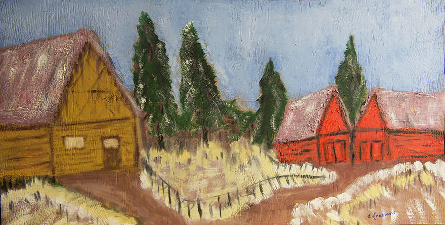 Rural Barns Painting by David McCready