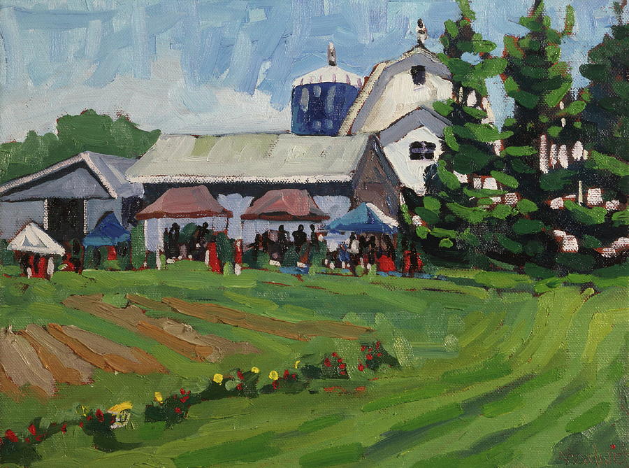 Rural Community Expo at Furnace Falls Farm Painting by Phil Chadwick