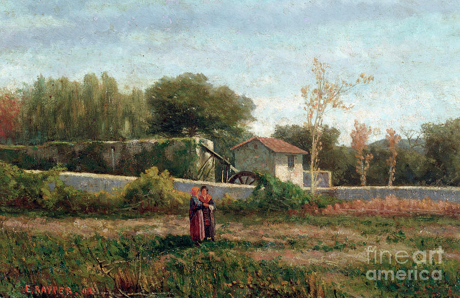 Rural landscape Painting by Ernesto Rayper