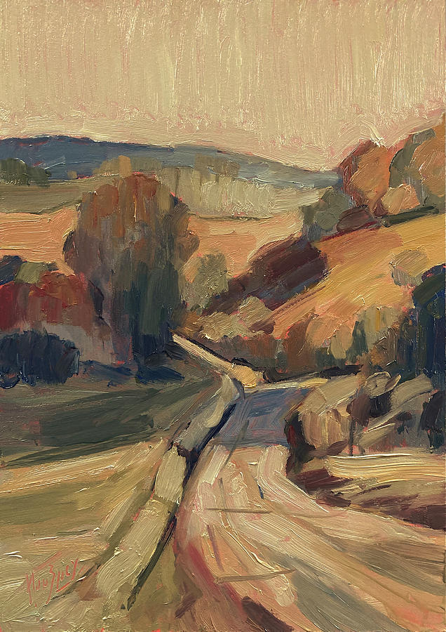 Rural road to Vaals Painting by Nop Briex