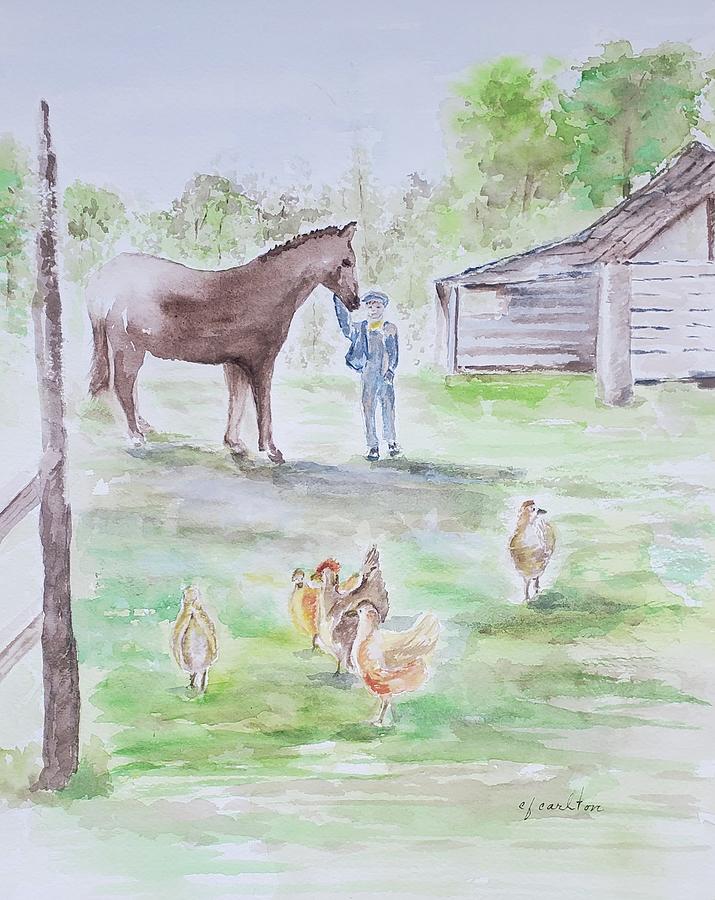 Rural Shade, Texas Painting by Claudette Carlton