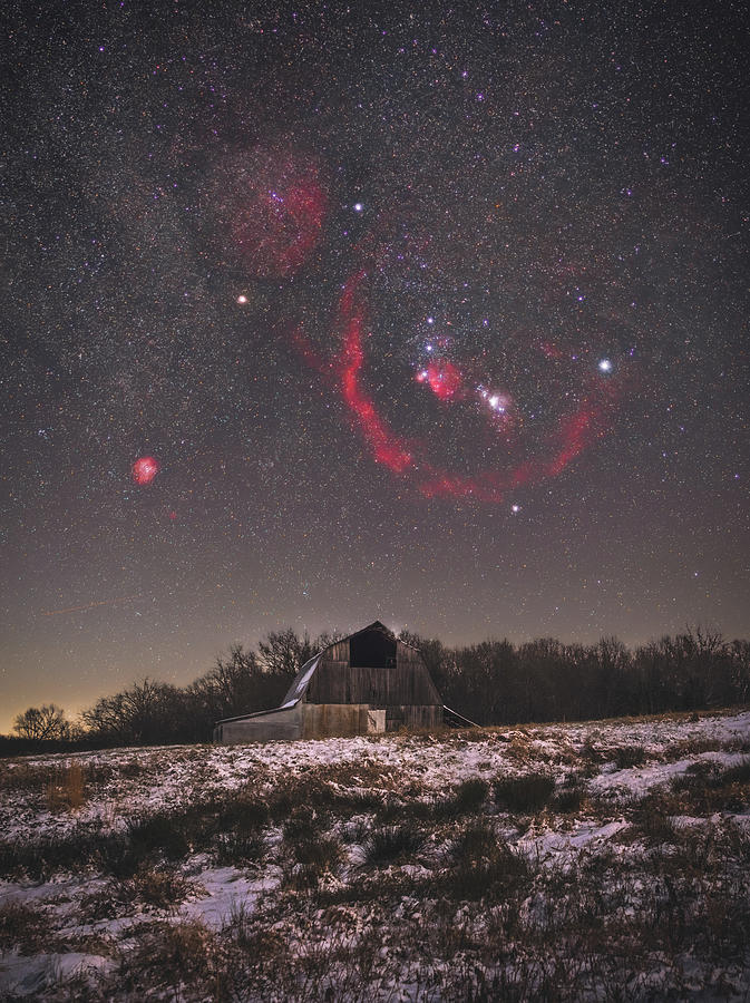 Rural Winter Night Photograph by Grant Twiss