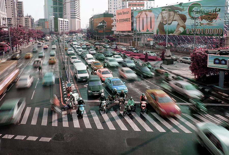 Rush Hour In Bangkok - Surreal Art By Ahmet Asar Digital Art