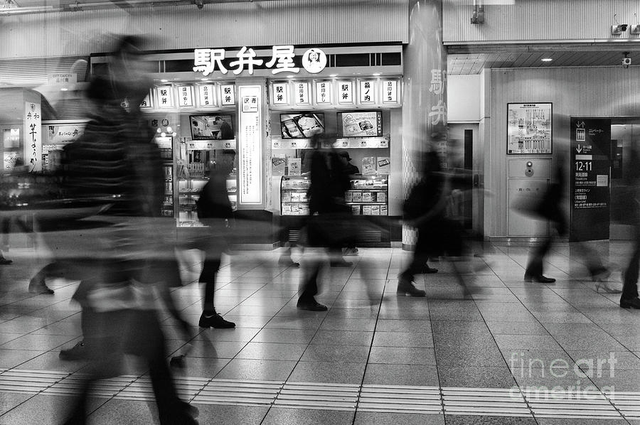 rush hour Shinagawa station Tokyo Photograph by Win Naing