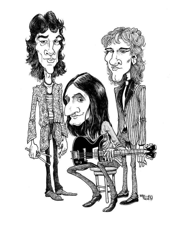 Rush Drawing by Mike Scott