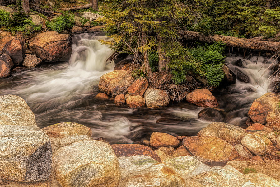 Rushing Creek with Textures Photograph by Vicki Stansbury