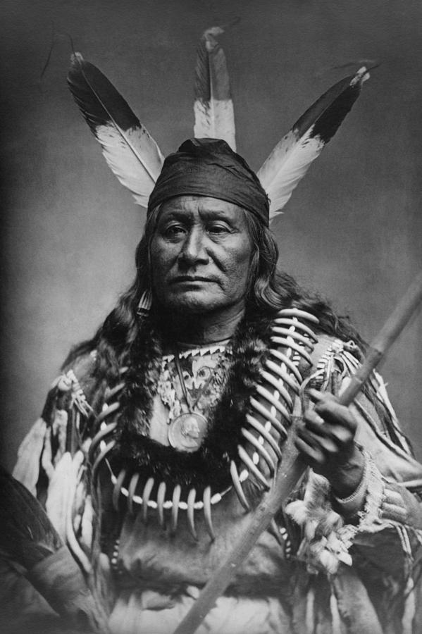 Rushing Eagle Portrait - Circa 1880 Photograph by War Is Hell Store