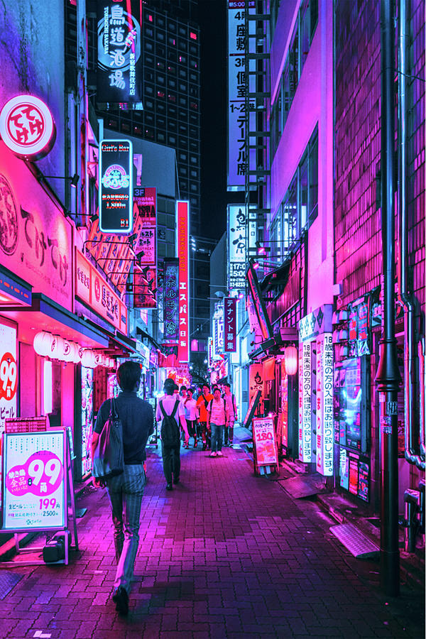 Rushing Into Tokyo's Neon Photograph by Thang Chu Huy - Fine Art America