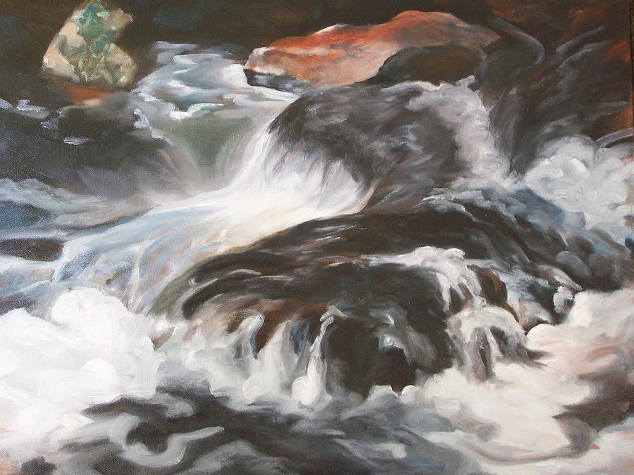 Rushing Water Painting by Ellen Ebert - Fine Art America