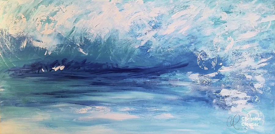 Rushing Waters Painting by Christine Cloutier