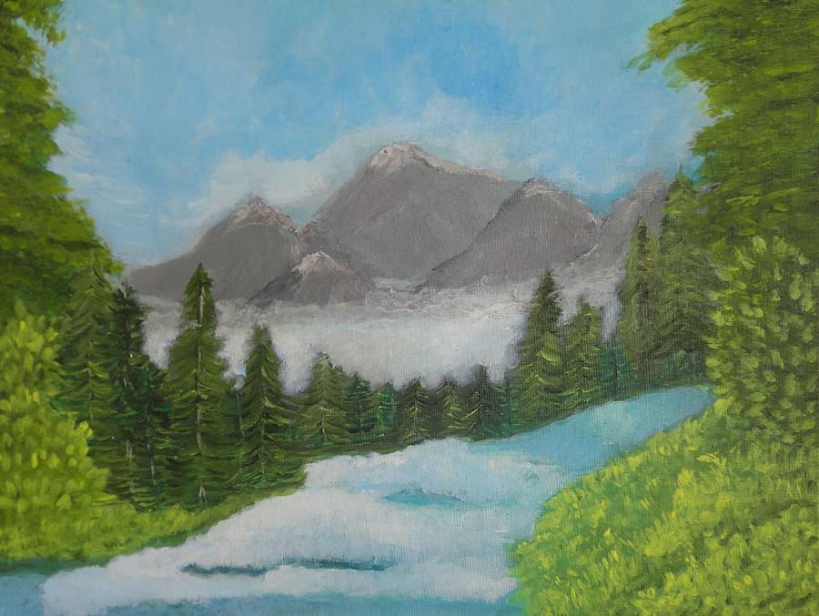 Rushing Waters Painting by Rosie Foshee Rushing Waters Painting by Rosie Foshee