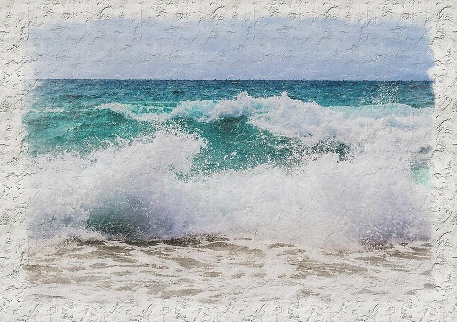 Rushing Waves Digital Art