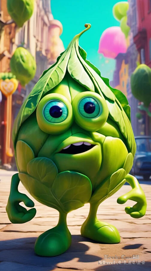 Russel Brussel Sprout Digital Art by Kevin Caudill