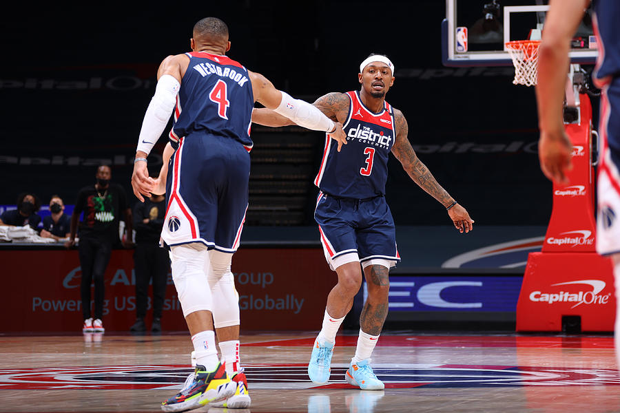 Russell Westbrook and Bradley Beal Photograph by Ned Dishman