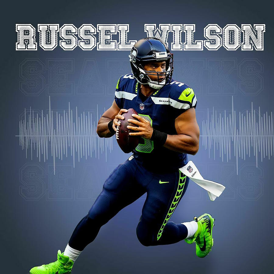 Russell Wilson Poster 2 Digital Art By Richard Pater