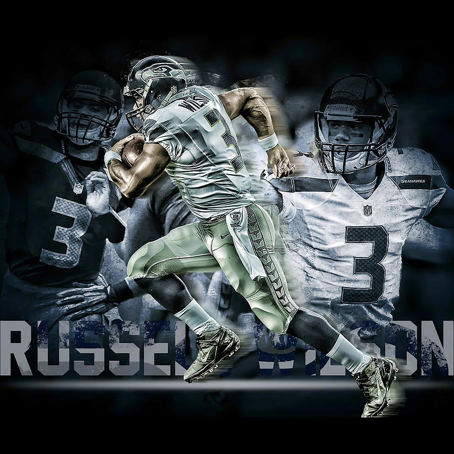 Russell Wilson poster Digital Art by Richard Pater