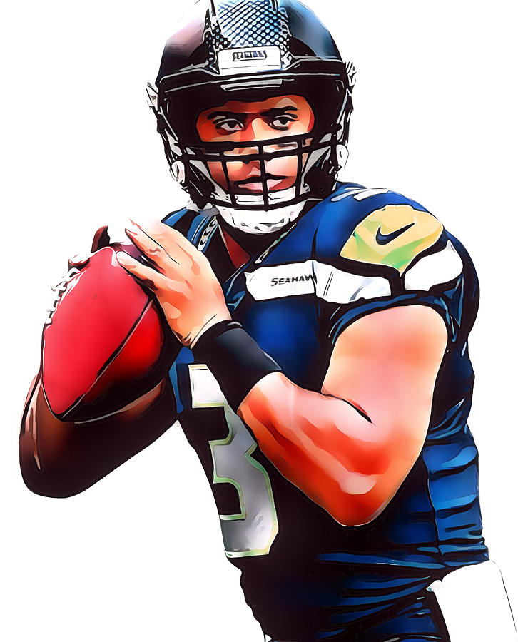 Russell Wilson Seattle Seahawks Pixel Art T Shirt 1 Women's T-Shirt by Joe  Hamilton - Pixels