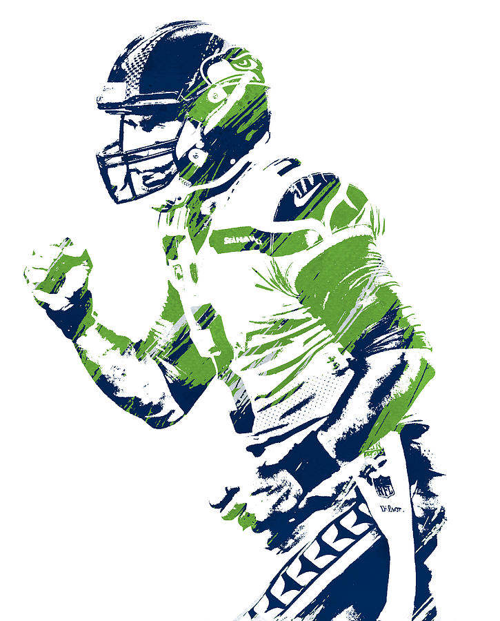 Russell Wilson Seattle Seahawks Pixel Art T Shirt 3 Tapestry by