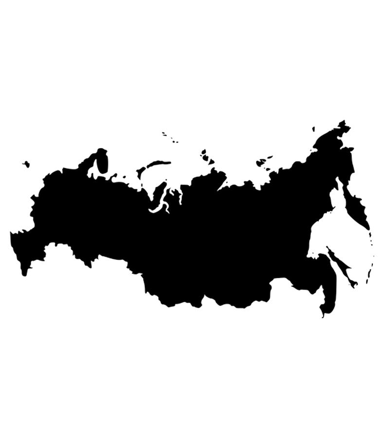 Russia Flag Map Black Outline Stock Illustration 1884526429