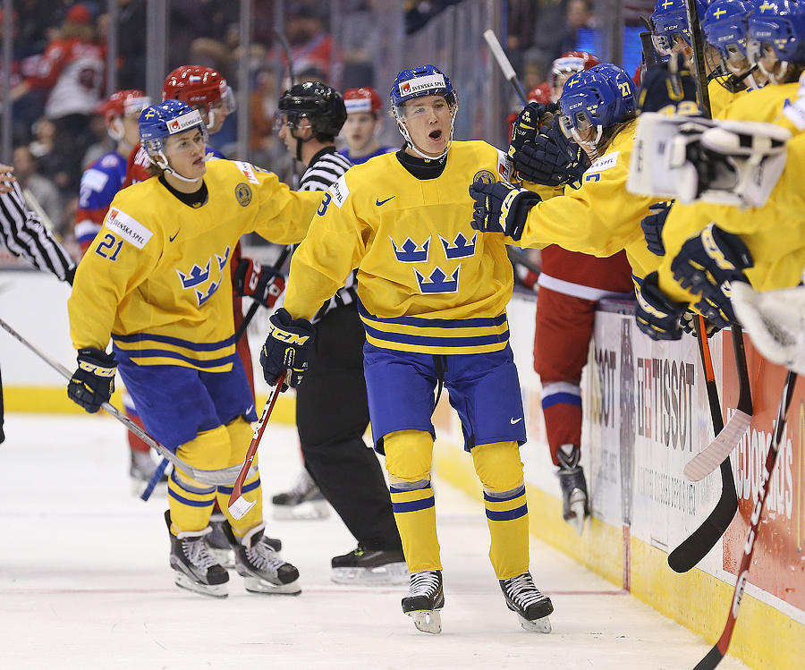 Russia v Sweden - 2015 IIHF World Junior Championship Photograph by Claus Andersen