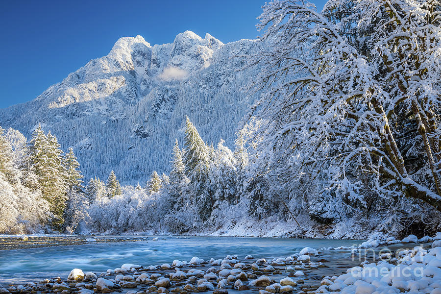 Russian Butte and Middle Fork Snoqualmie River Photograph by Inge Johnsson
