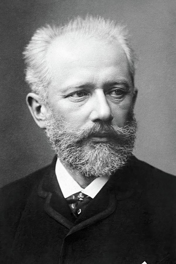 Russian composer Pyotr Ilyich Tchaikovsky. Portrait photograph, 1888. Russian Photographer. Photograph by Album