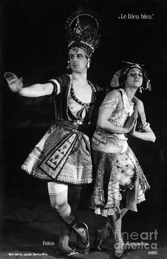Russian Dancers Michel Fokin and Tamara Karsavina Photograph by Sad Hill - Bizarre Los Angeles Archive