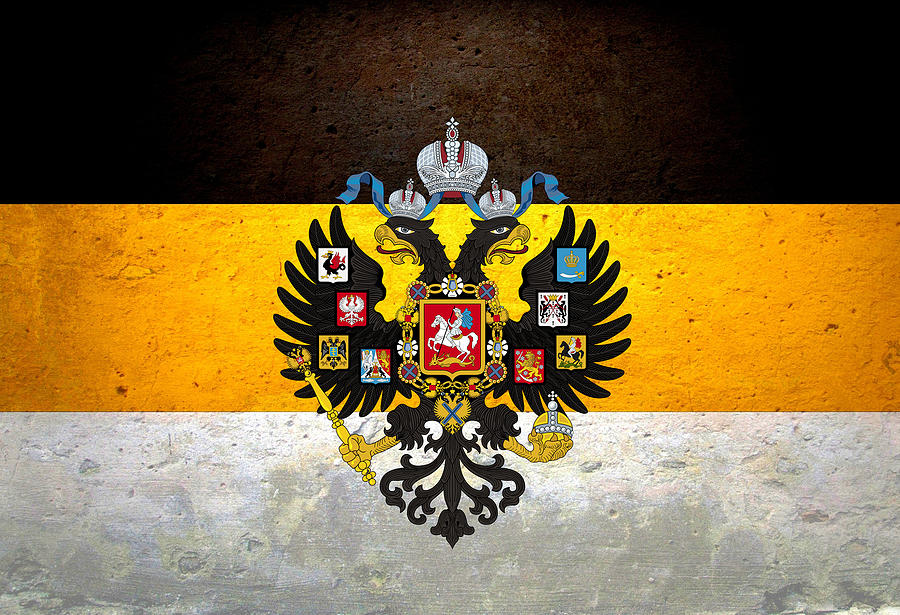 Russian imperial flag and eagle Russia Digital Art by Vlad Meytin