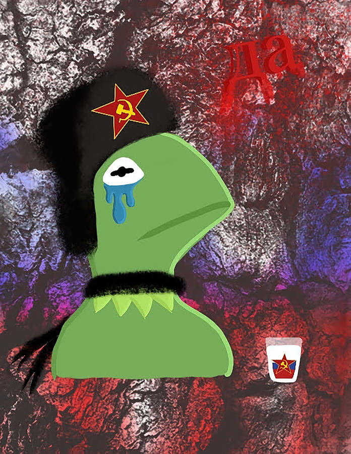 Russian Kermit Poster aesthetic 80s Painting by Saunders Bennett | Fine ...