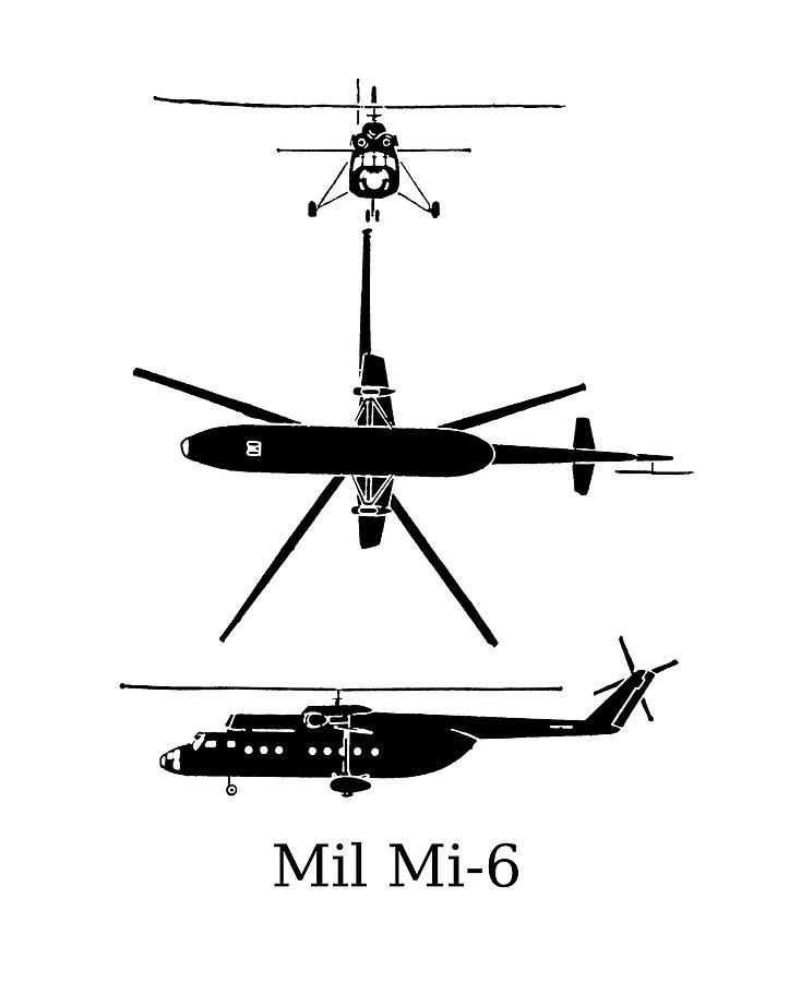Russian Mil Mi 6 Helicopter Digital Art by Roy Pedersen