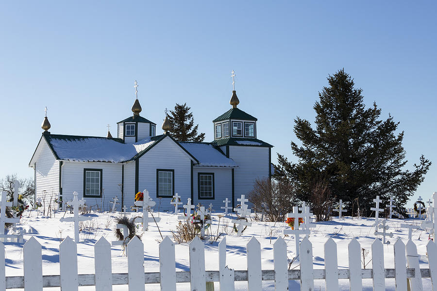 Russian Orthodox Church, Ninilchik, Alaska. Holy Transfiguration of Our Lord Chapel. Photograph by Louise Heusinkveld