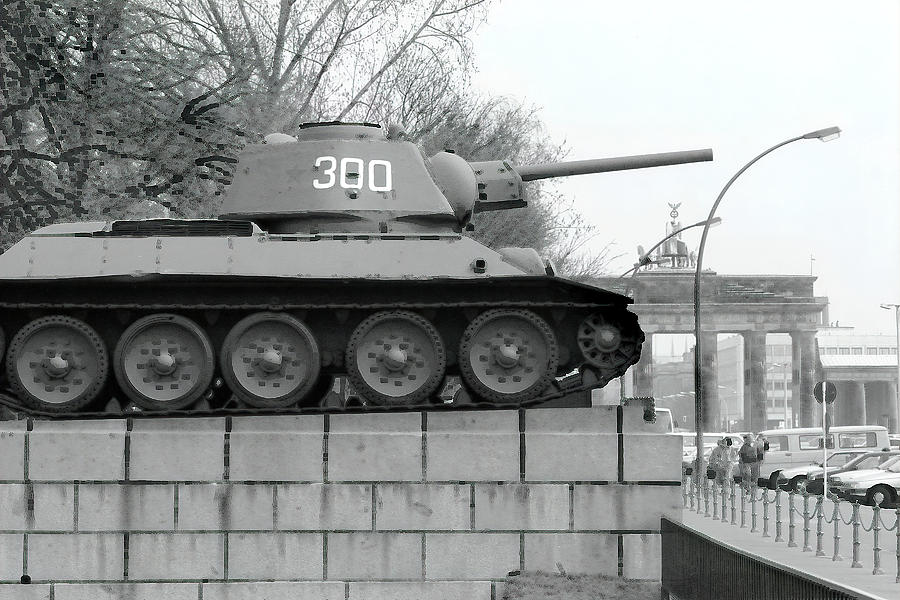 Russian Tank at Brandenberg Gate, Berlin circa 1992 Photograph by Jerry Griffin