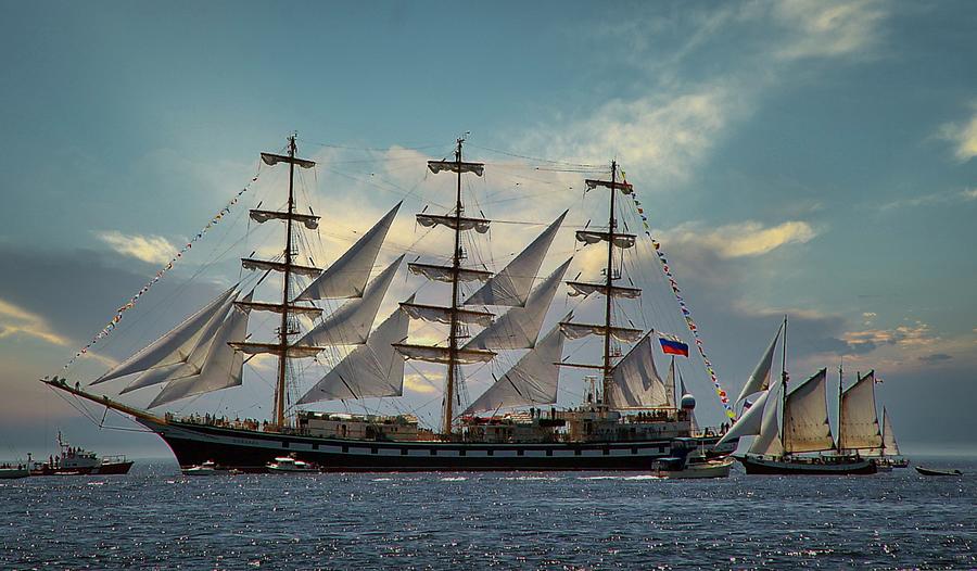 Tall Ships Photograph - Russian Training Ship - Palada by Robert Knight