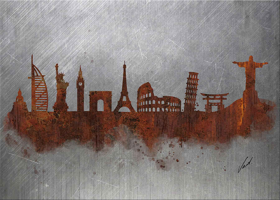 Rust- Around the World by Vart Painting by Vart