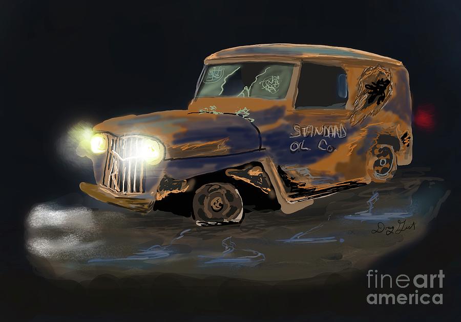 Rust Jeep Digital Art by Doug Gist