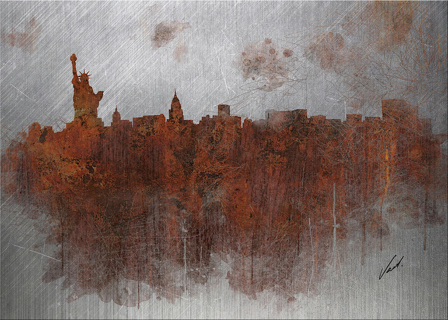 Rust - New York by Vart Painting by Vart