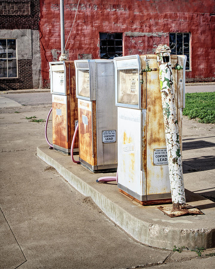 Rusted And Abandoned Mid Century Gas Pumps - Photograph Photograph