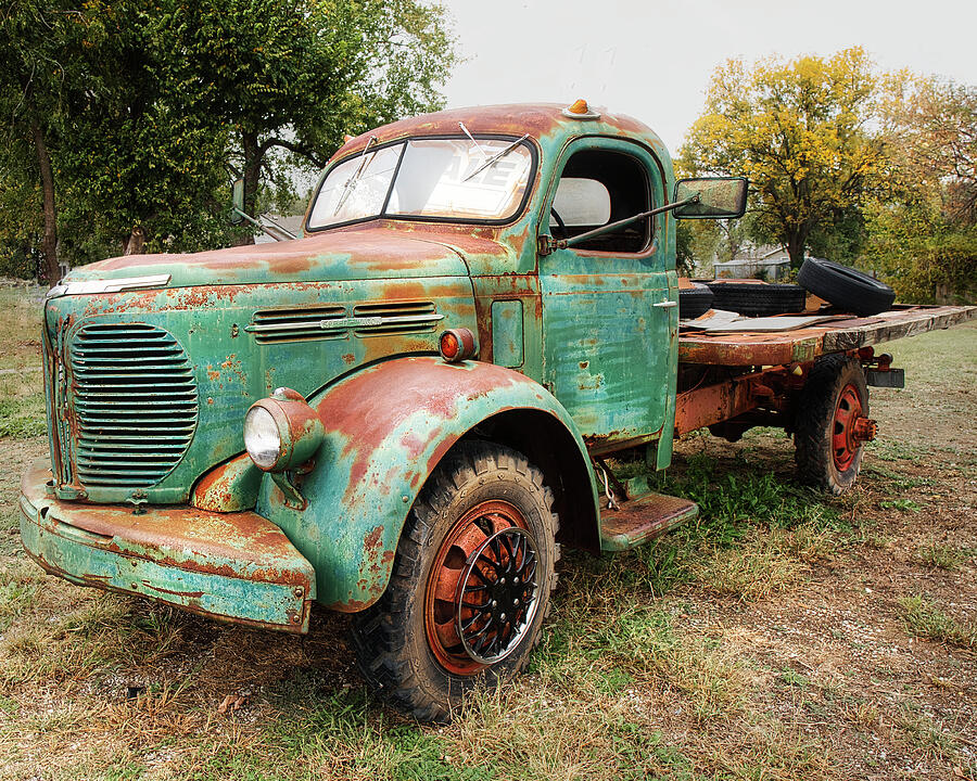Rusted And Weathered REO Speed Wagon Truck circa 1948  photograph Photograph by Ann Powell