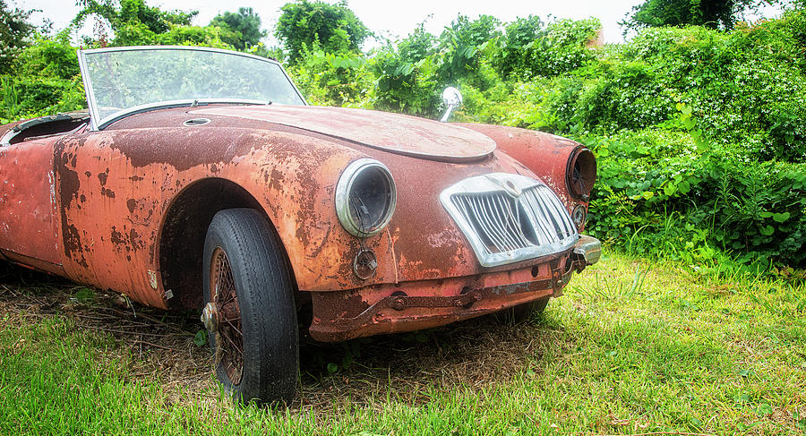 Rusted Busted MG MGA Sports Car Photograph by Bob Decker