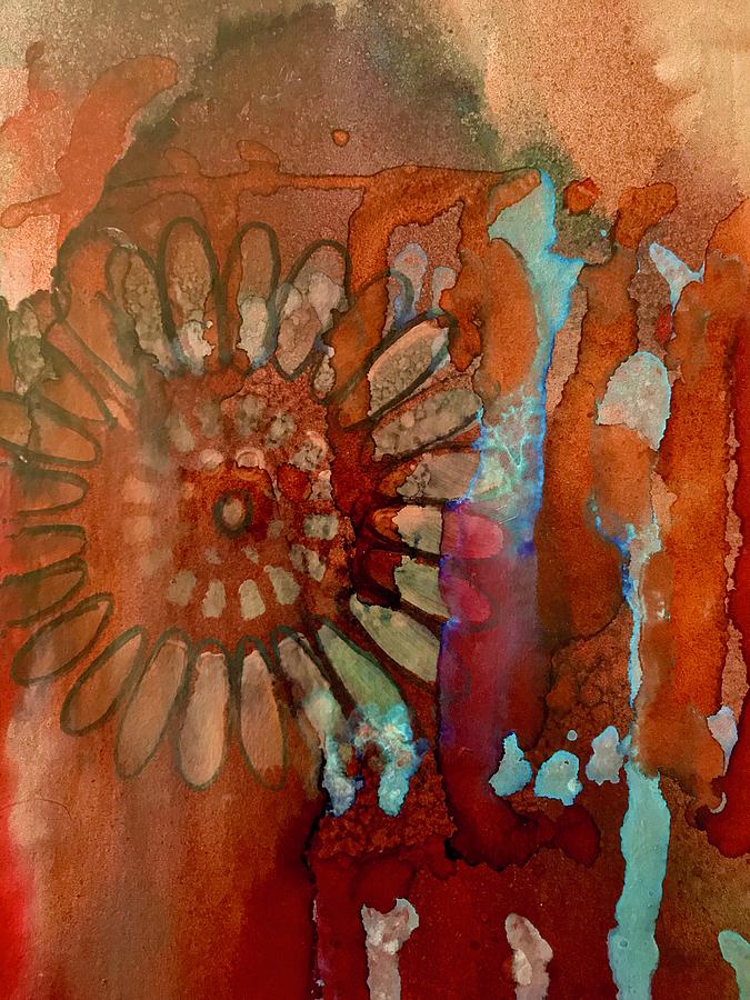 Rusted Mandala Mixed Media by Tiffany Arp-daleo